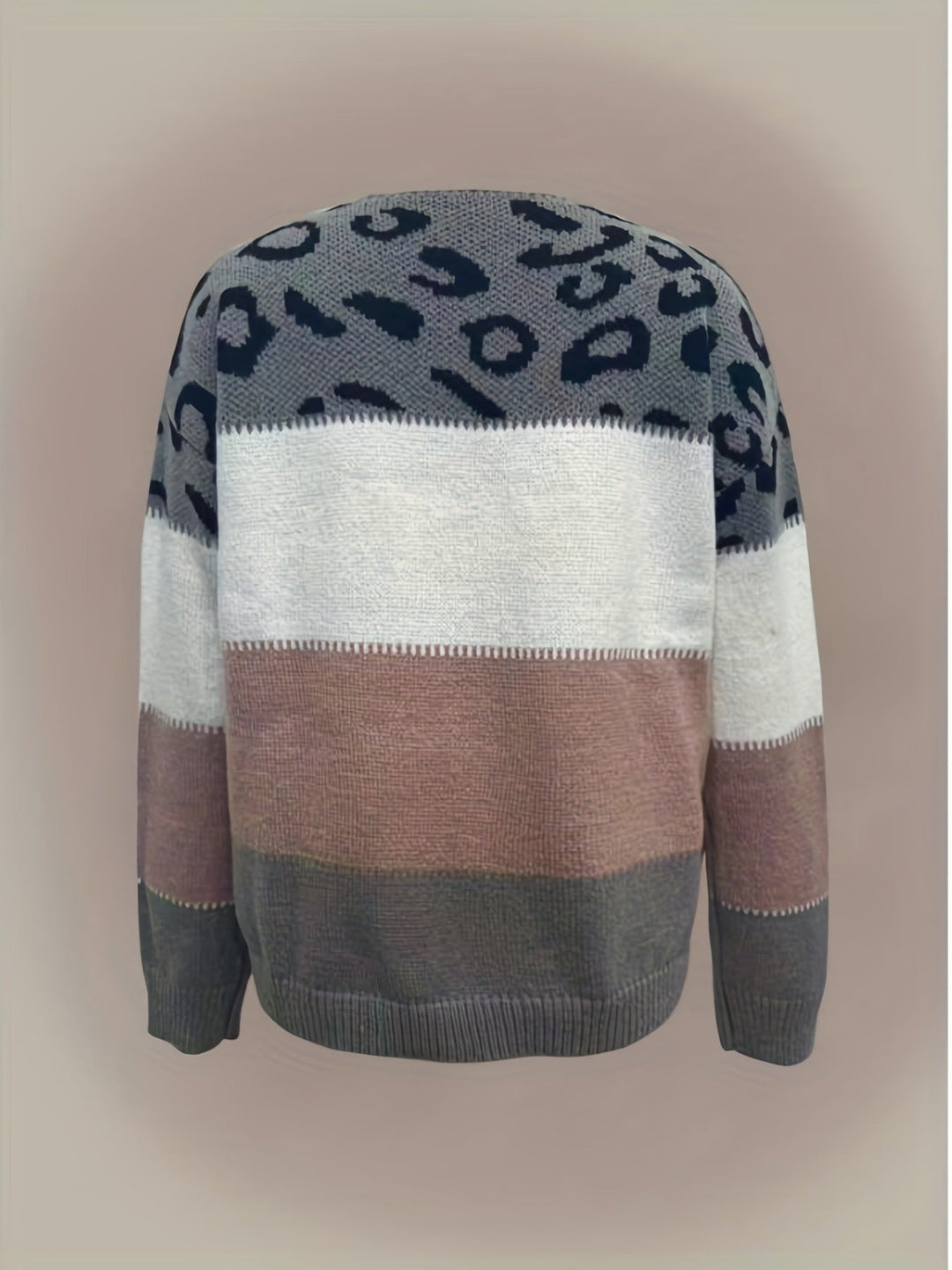 Tamsin Patterned Colour-Block Sweater, view 6 - Elena Harper