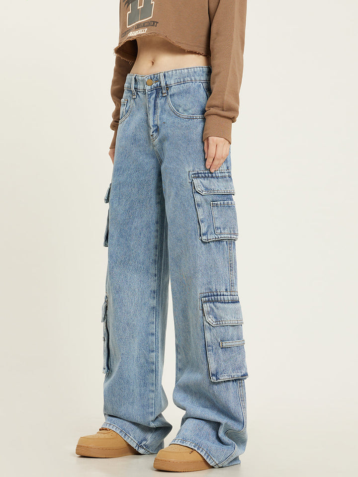 Baggy Cargo Jeans for Women with Relaxed Fit