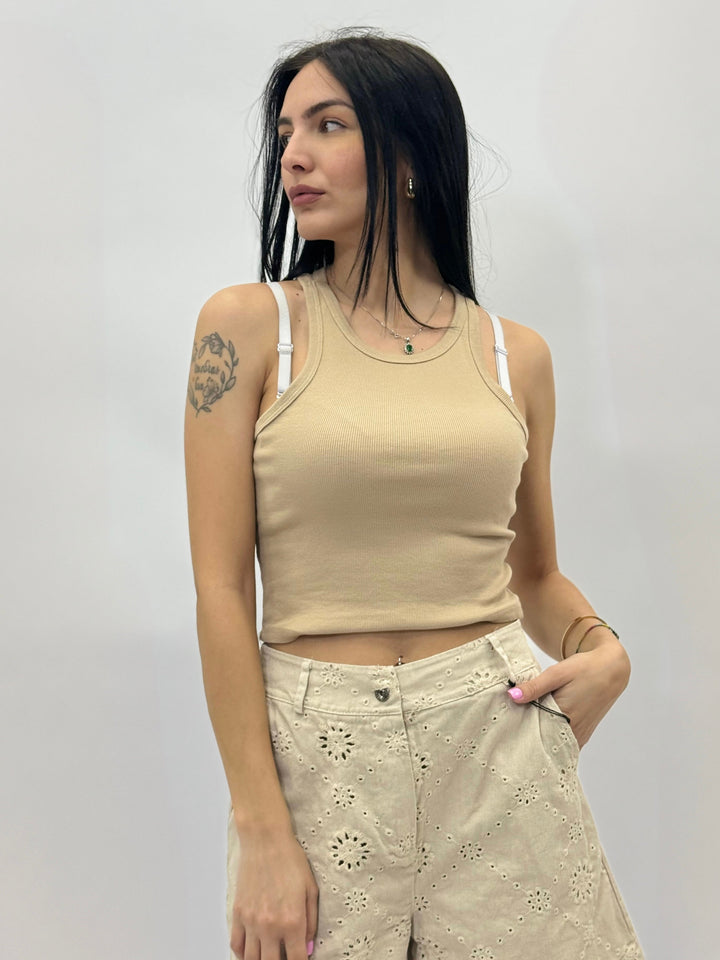 Phaedra™  |  Ribbed Tank Top Neckline