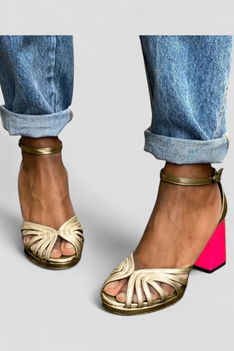 Milviana | Classic Sandals with Ankle Strap and Open Toes