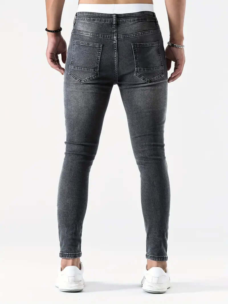 Men's Ripped Skinny Jeans, view 6 - Elena Harper