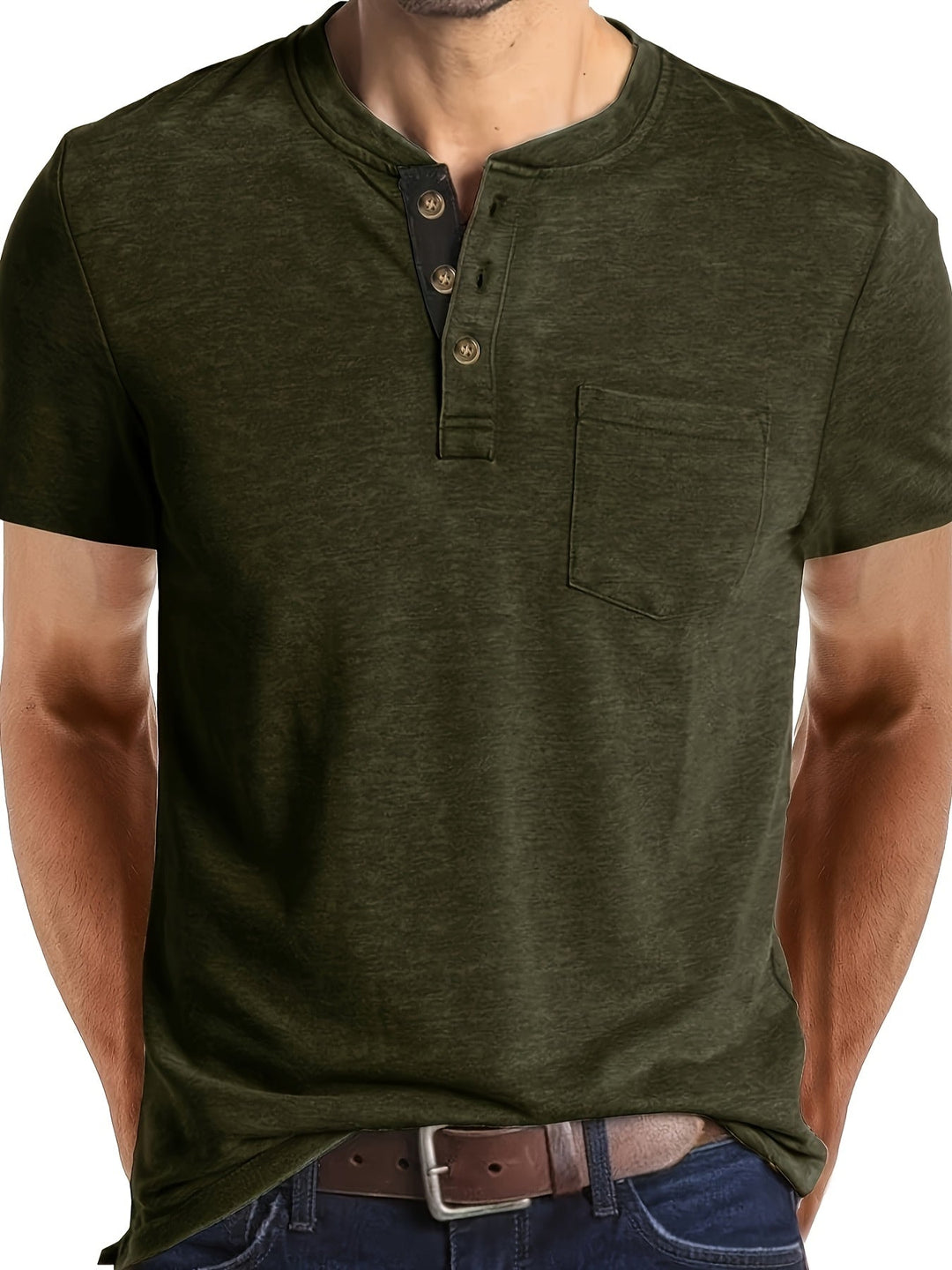 LAURENT MONACO | MEN'S HENLEY T-SHIRT