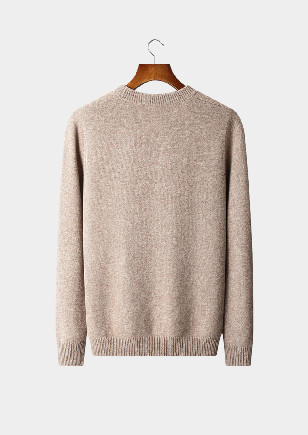 Emma & Rose cashmere patterned crewneck — premium knitwear