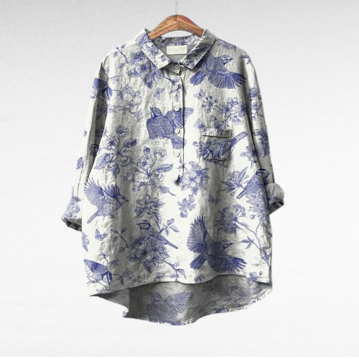 Claire | Elegant Summer Linen Blouse