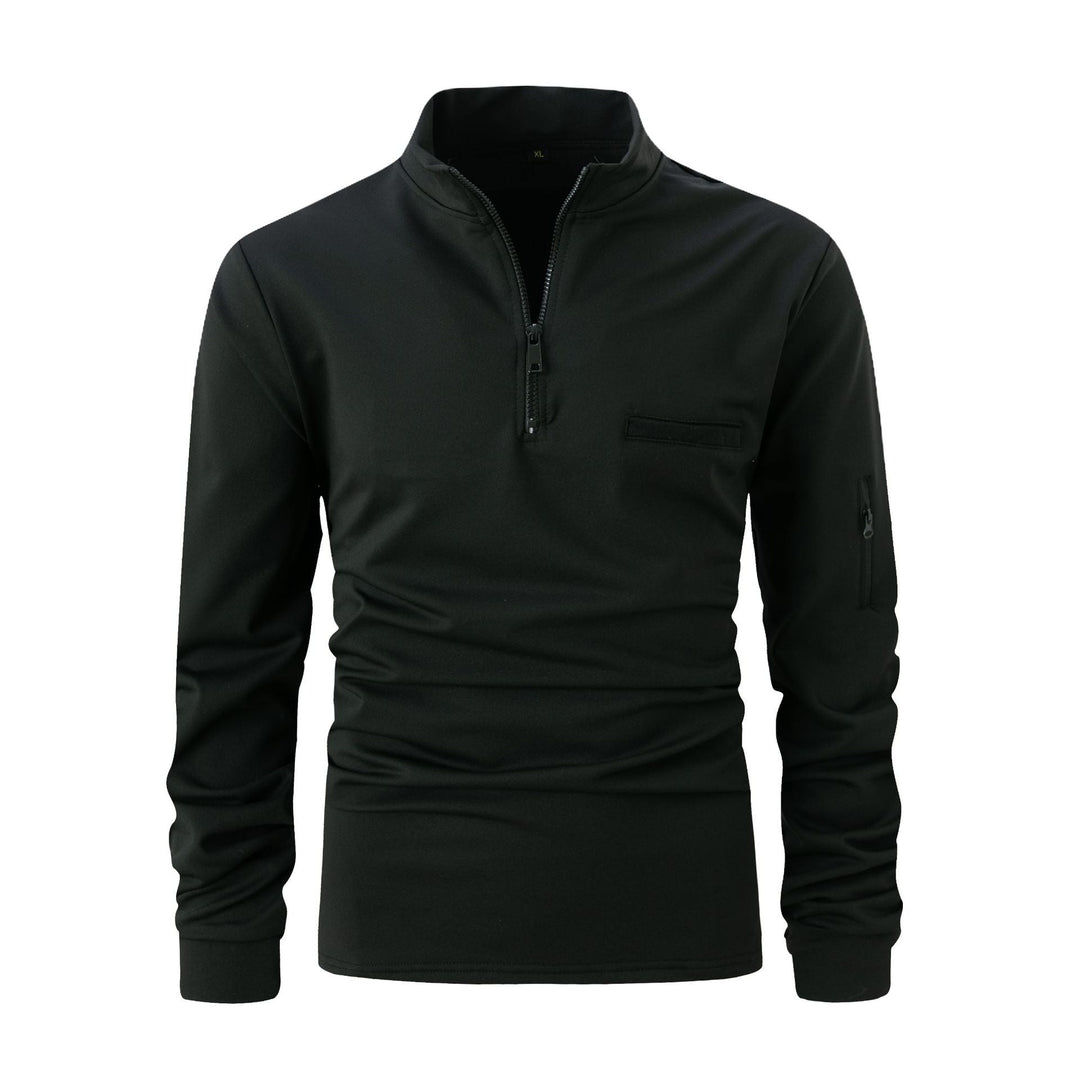 Men's Quarter-Zip Sweater with Handy Chest Pocket, view 5 - Elena Harper