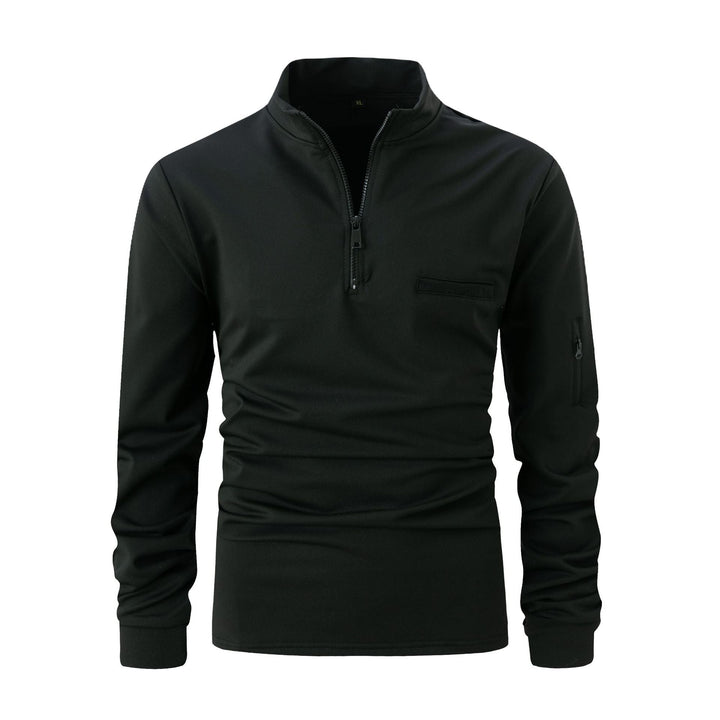 Men's Quarter-Zip Sweater with Handy Chest Pocket, view 5 - Elena Harper