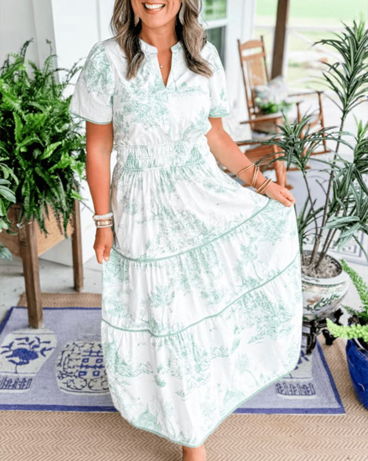 Nidoli Printed Maxi Dress - Elena Harper