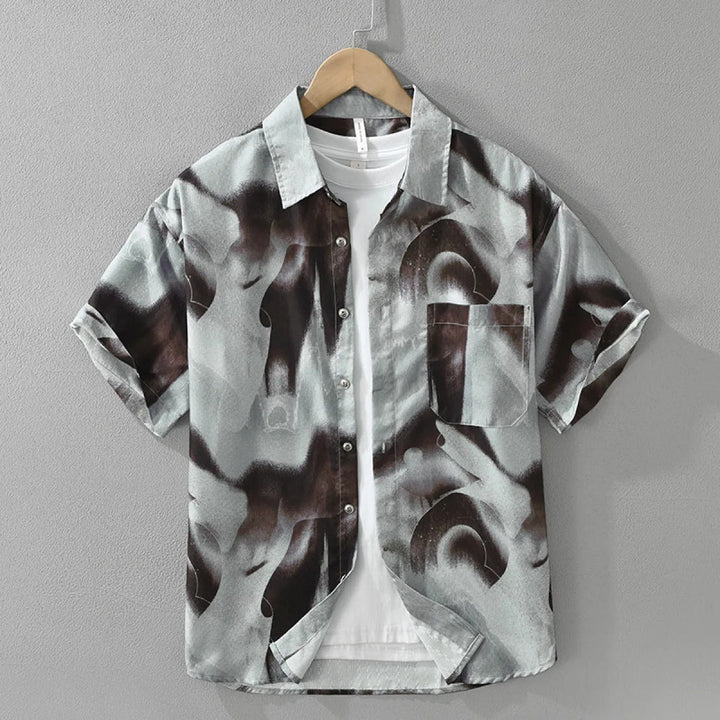 Men's Casual Shirt with Abstract Print - Mateo