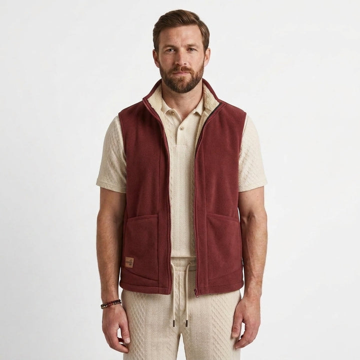 Fur-Lined Zip Gilet For Men