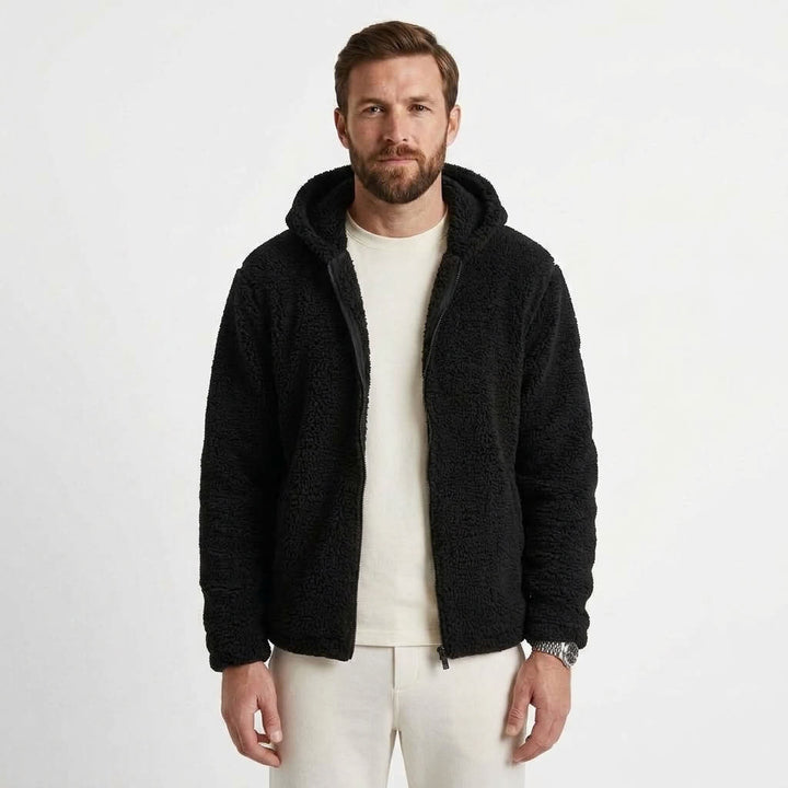 Oversized Hooded Bomber Jacket For Men, view 4 - Elena Harper