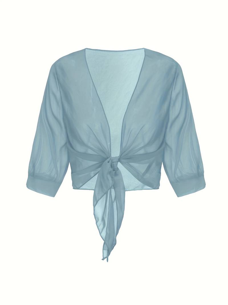 Katie – Airy Blouse with Open Front