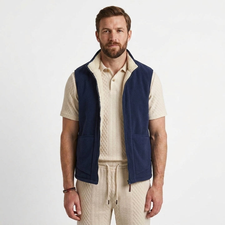 Fur-Lined Zip Gilet For Men