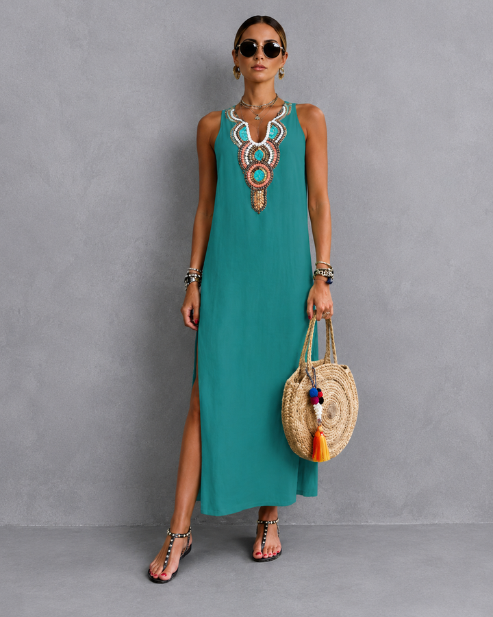 Colette™ | Belly-Covering Sleeveless Maxi Dress