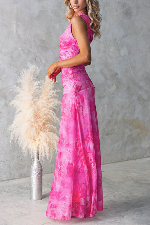 Diana Elegant Printed Maxi Dress, view 7 - Elena Harper