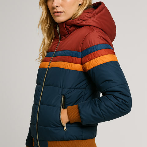 Eleanor Hooded Windbreaker Jacket with Sleek Finish for Women - Elena Harper