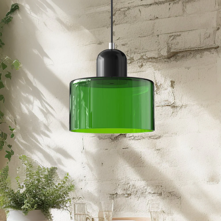 Retro Glass Pendant Lamp with Adjustable Cord
