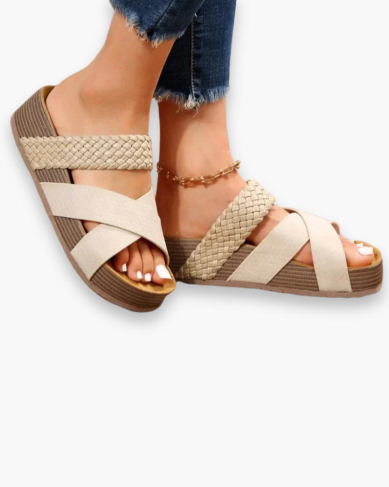 Crossed Flat Sandals for Women | Breathable and Flexible