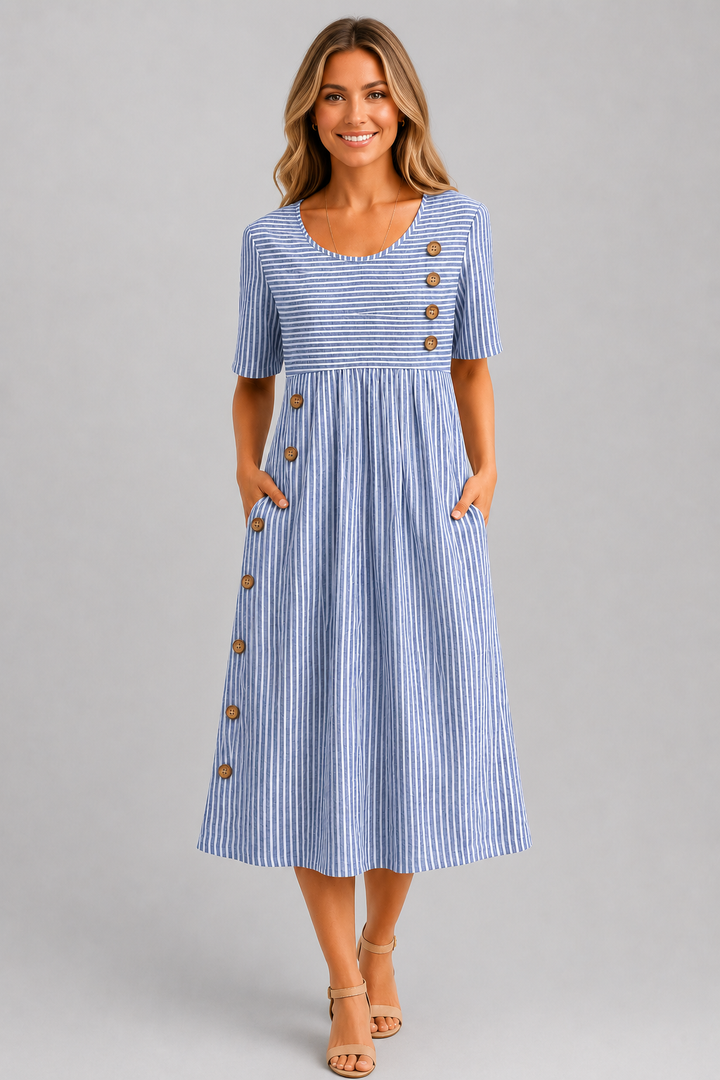 Ismay™ | Striped Midi Dress