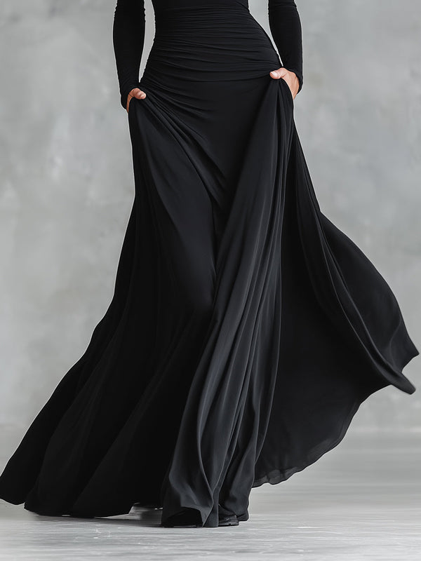 Hestia - Elegant Maxi Dress with Flowing Pleats