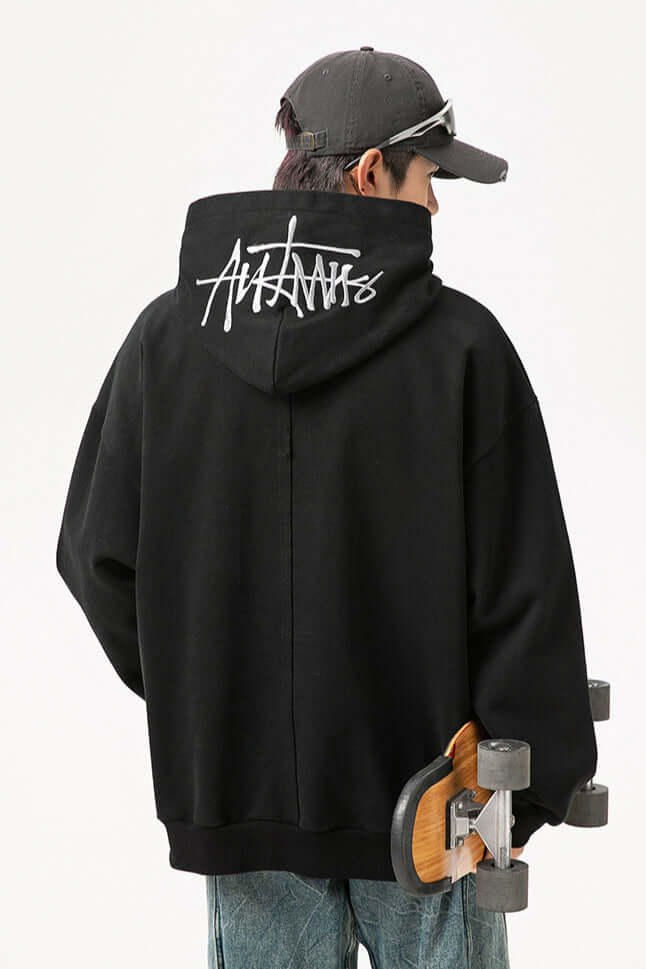 Men's Oversized Graphic Hoodie, view 7 - Elena Harper