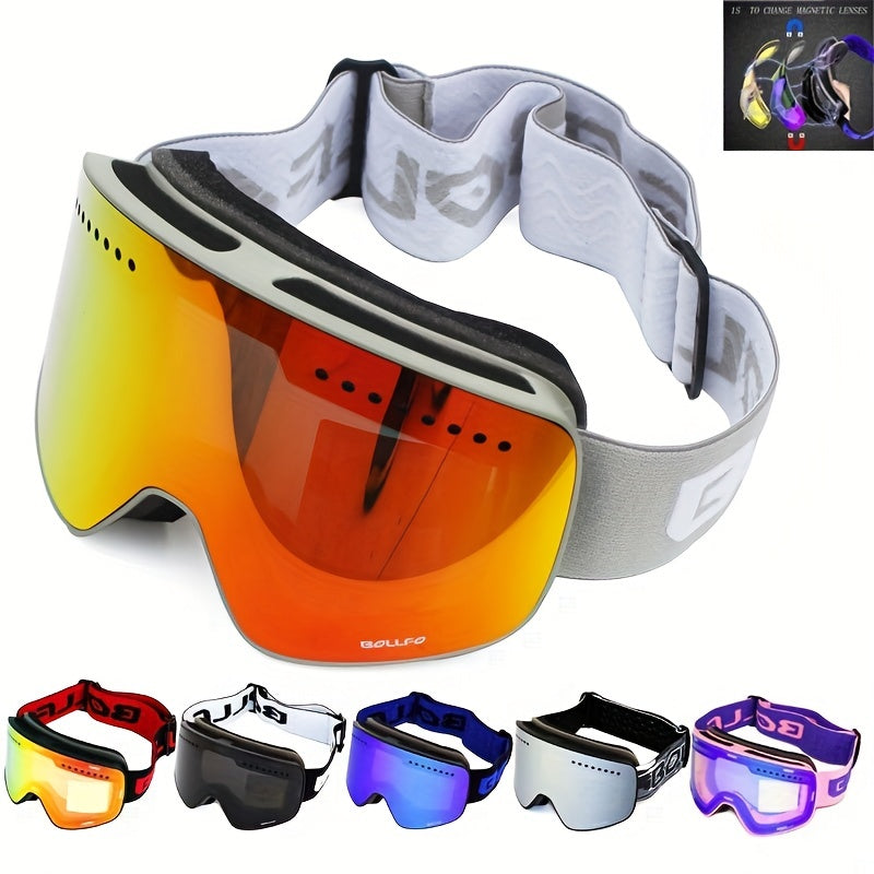 Ski & Snowboard Goggles 25’ Magnetic Lens and Wind Protection AlpineGlide TP Essential, view 2 - Elena Harper