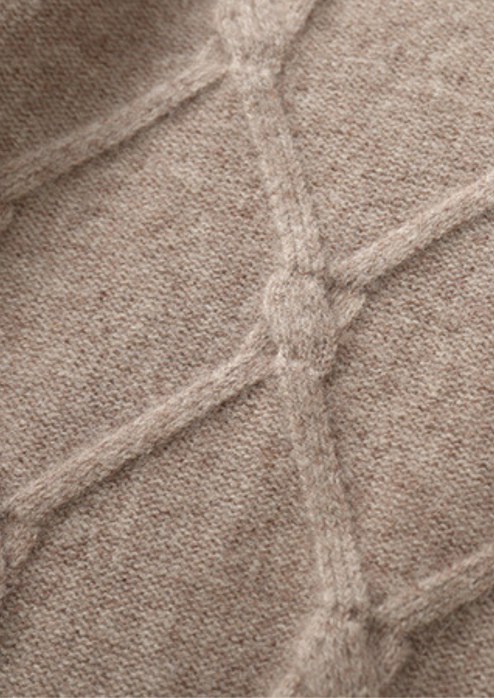 Emma & Rose cashmere patterned crewneck — premium knitwear