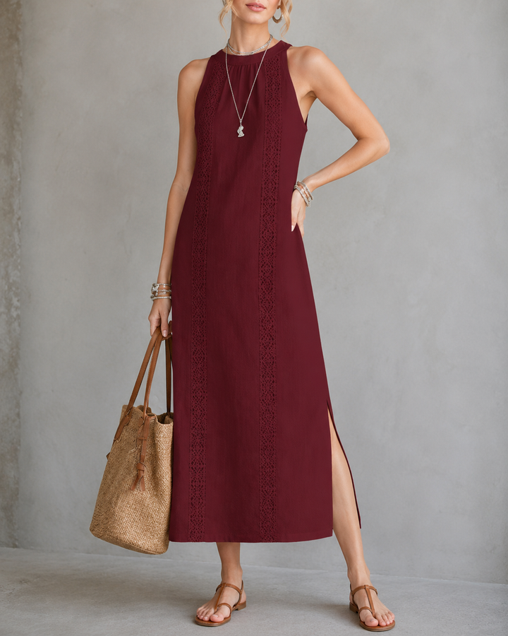 Irene™ | Elegant Sleeveless Belly-Covering Midi Dress