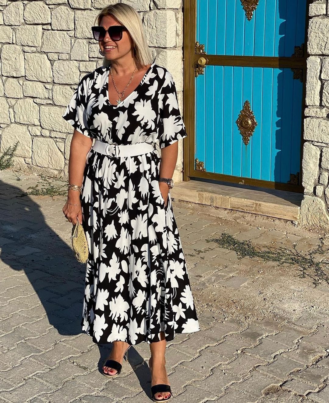 Lumis Summer Kaftan Dress, view 4 - Elena Harper