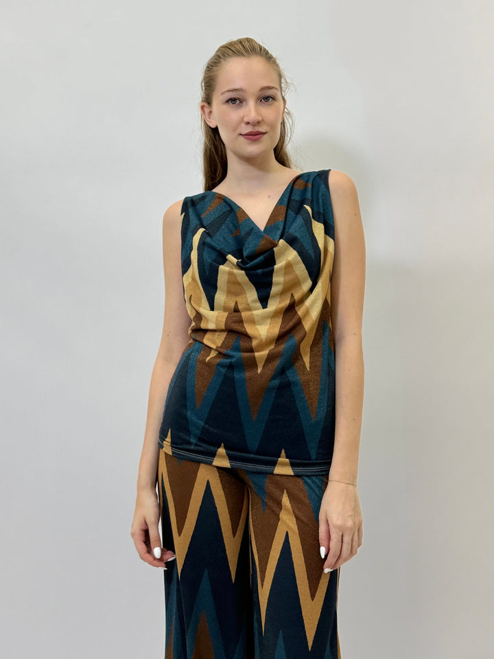 Suné™  |  Sleeveless Jumper Zigzag Detail