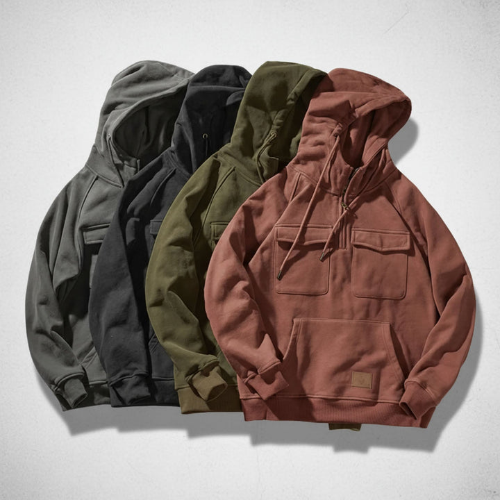Men's Quarter Zip Hoodie: Ultimate Comfort & Versatile Style, view 6 - Elena Harper