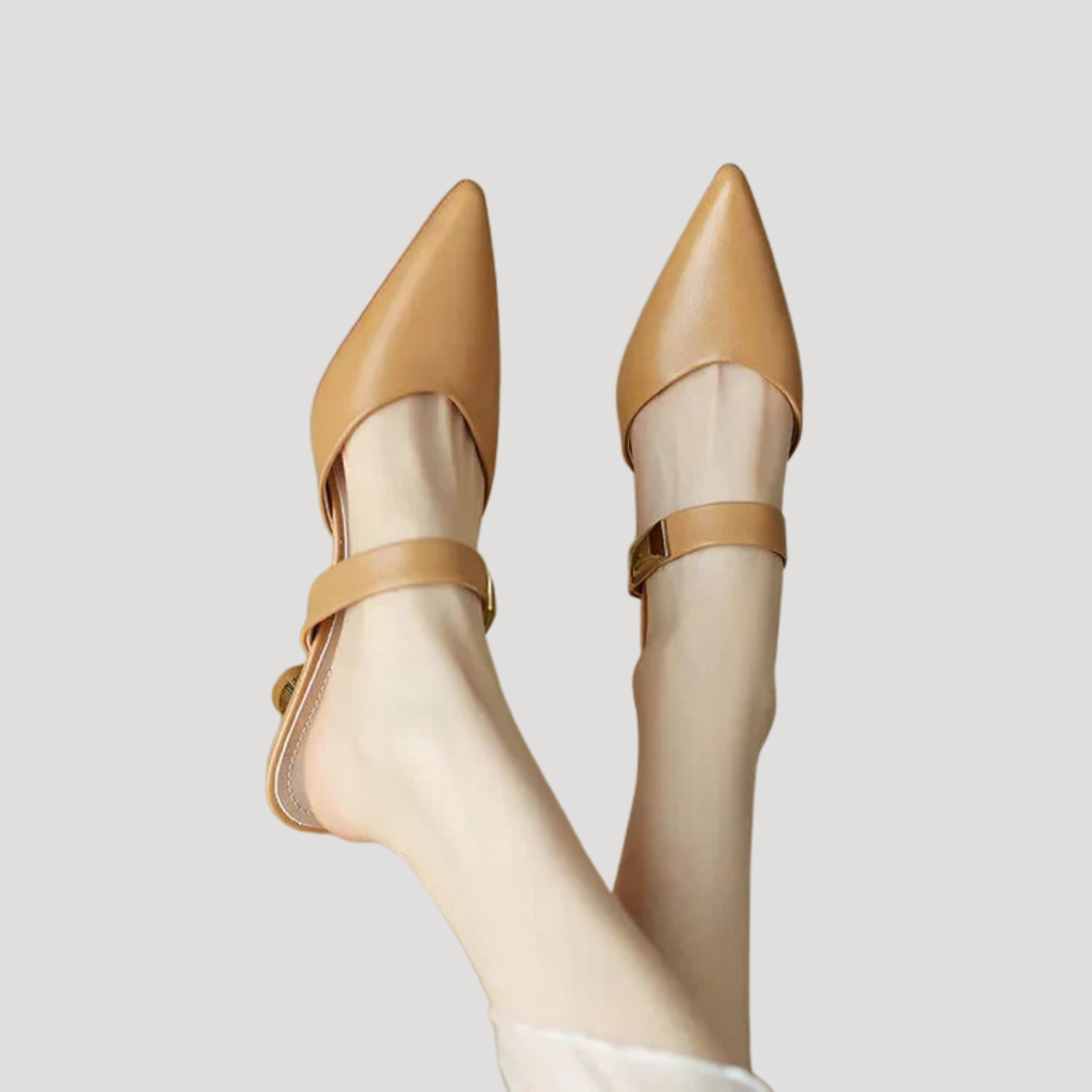 Women's Pointed Toe Heeled Mules