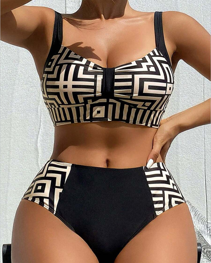Azari stylish two-piece bikini with print, view 2 - Elena Harper