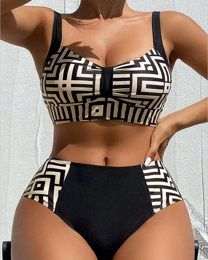 Azari stylish two-piece bikini with print, view 2 - Elena Harper