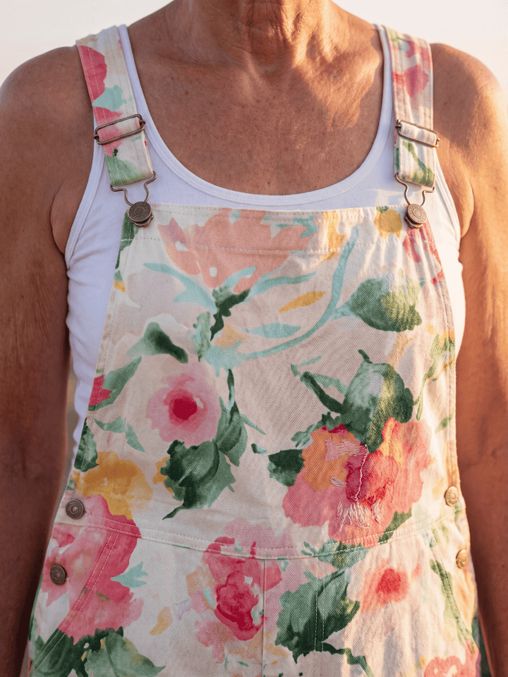 Jose™ soft floral jumpsuit by Emma & Rose Cape Town, featuring a lightweight fabric with a delicate floral pattern and adjustable straps.