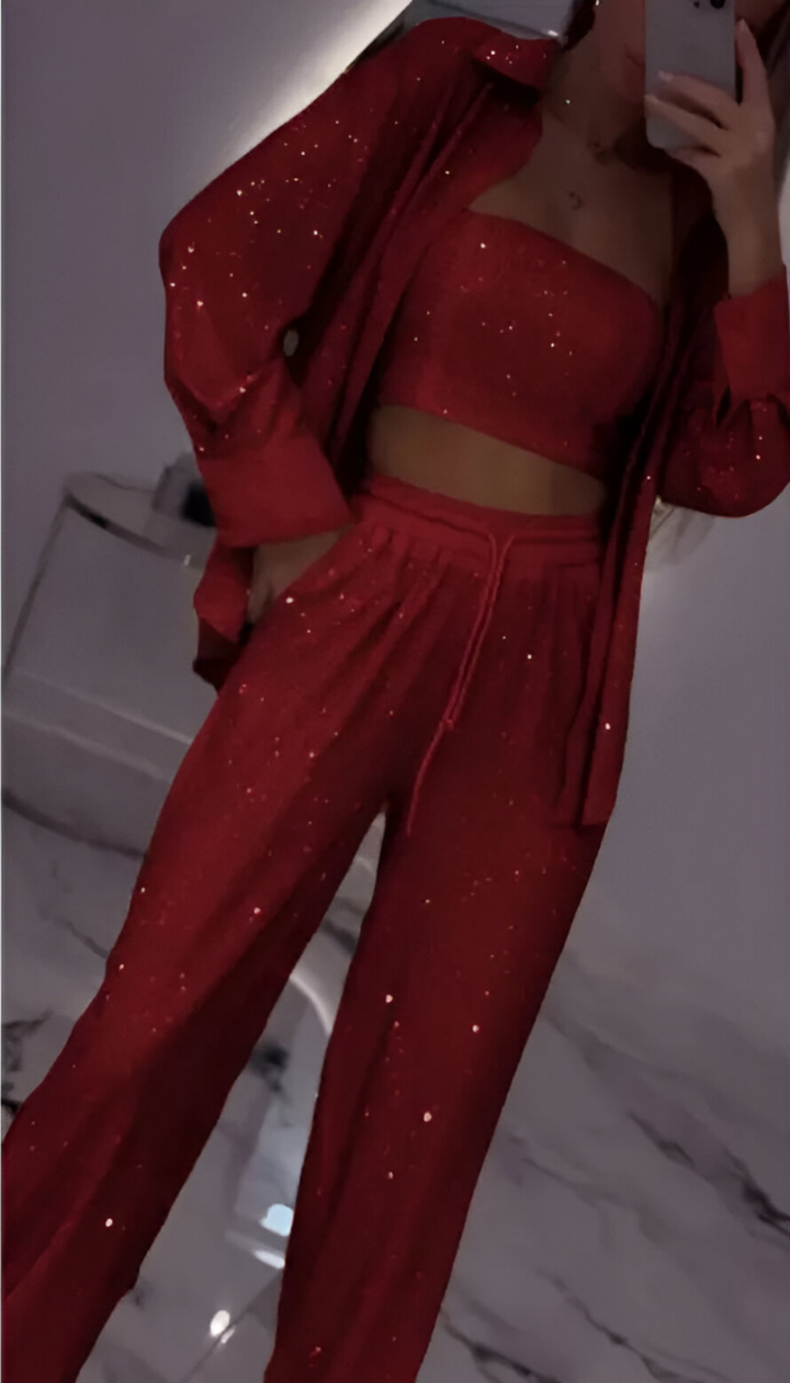 Nola™ | Modern Sequin 3-Piece Lounge Set