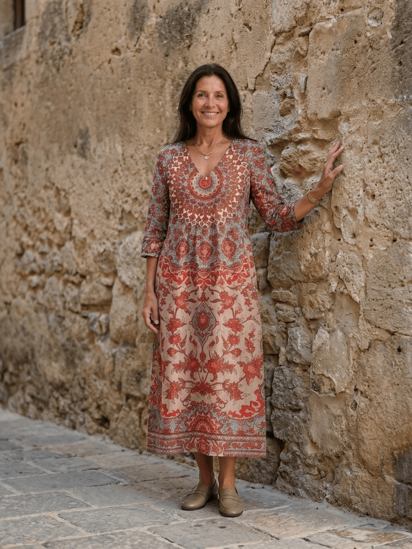 Emma & Rose Cape Town Logan™ Balanced Fit Midi Dress in soft fabric, featuring a stylish midi length and elegant design.
