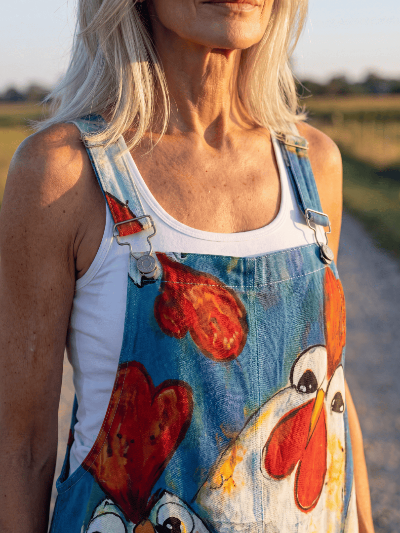 Ilaria™ Playful Motif Jumpsuit by Emma & Rose Cape Town, featuring colorful playful patterns on lightweight fabric.