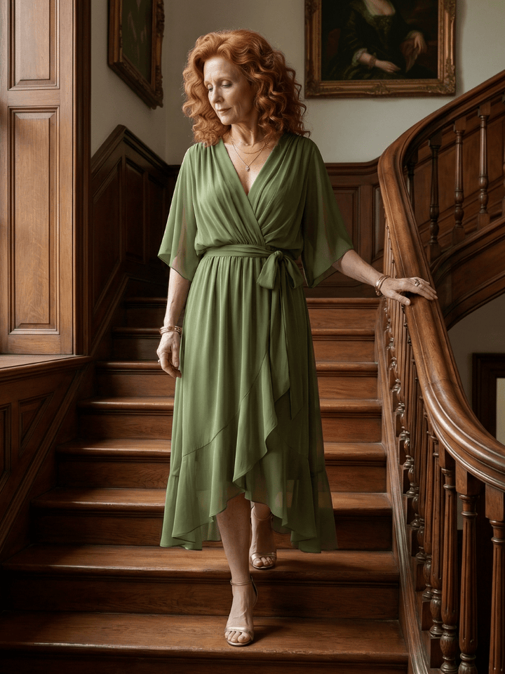 Elric™  |  Light Drape Midi Dress