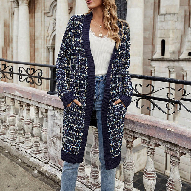 Warm Colorful Casual Cardigan