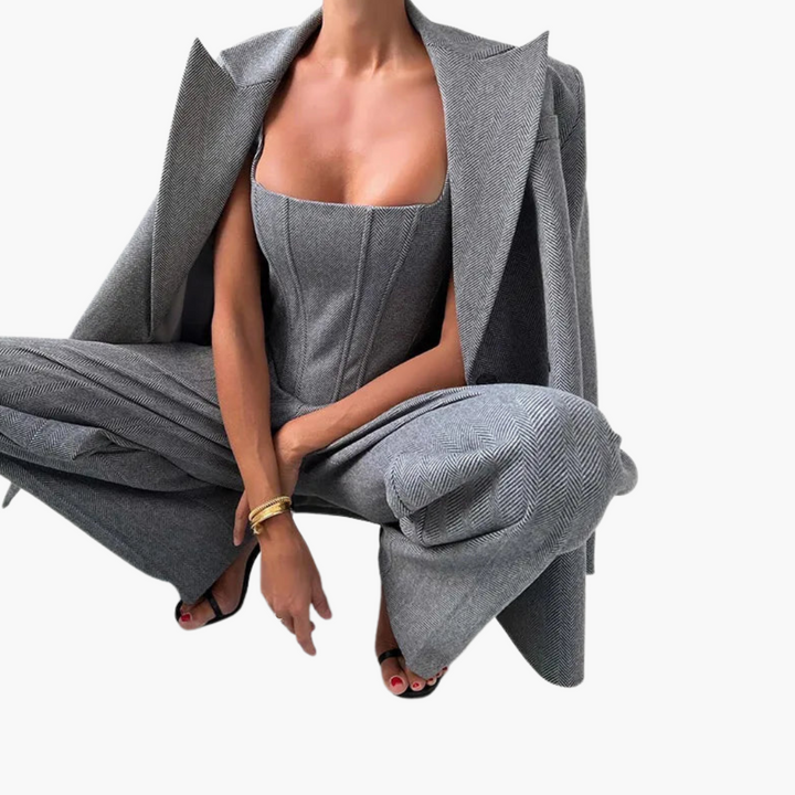 Giselle- 3 Piece Suit, view 4 - Elena Harper
