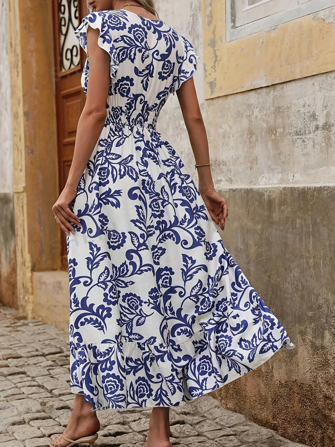 Eloise Ruffle Dress Versatile and Stylish, view 4 - Elena Harper