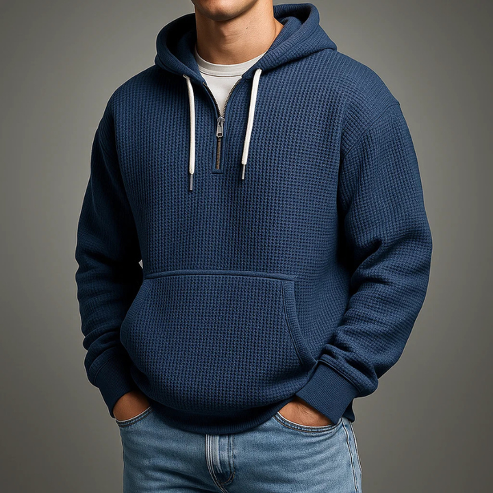 LAURENT MONACO | WAFFLE KNIT HOODIE FOR MEN