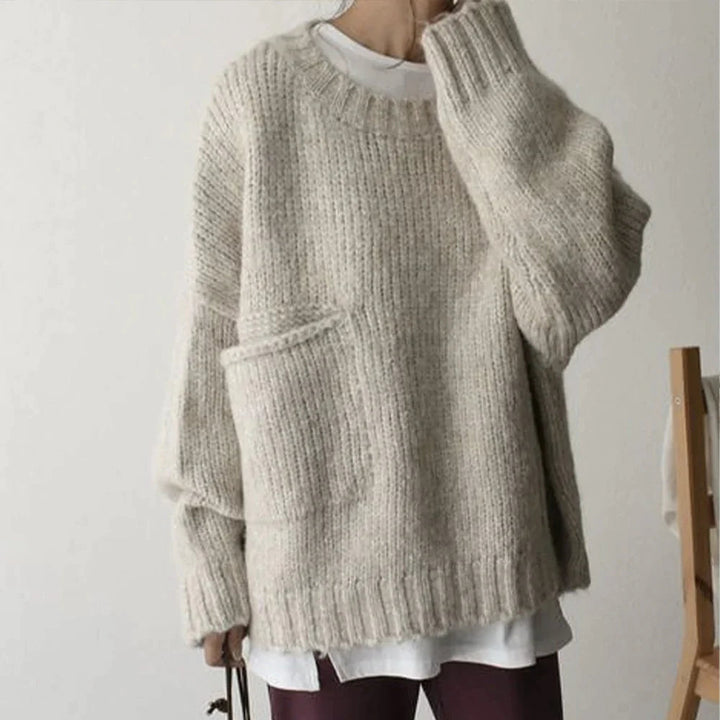 Comfortable Oversized Sweater with Pocket