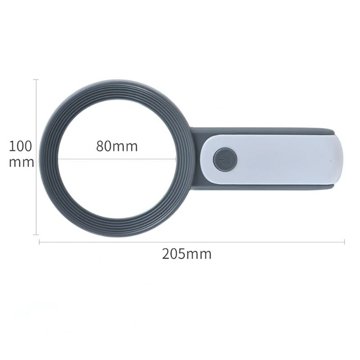 Unisex LED Magnifying Glass with Adjustable Light for Reading
