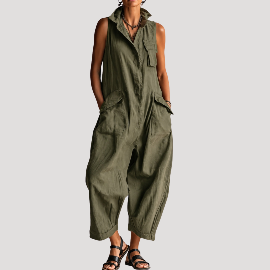 Loose-Fitting Sleeveless Summer Jumpsuit for Women
