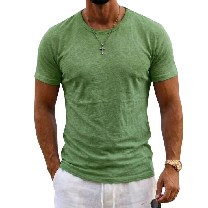 LAURENT MONACO | SLUB COTTON T-SHIRT FOR MEN