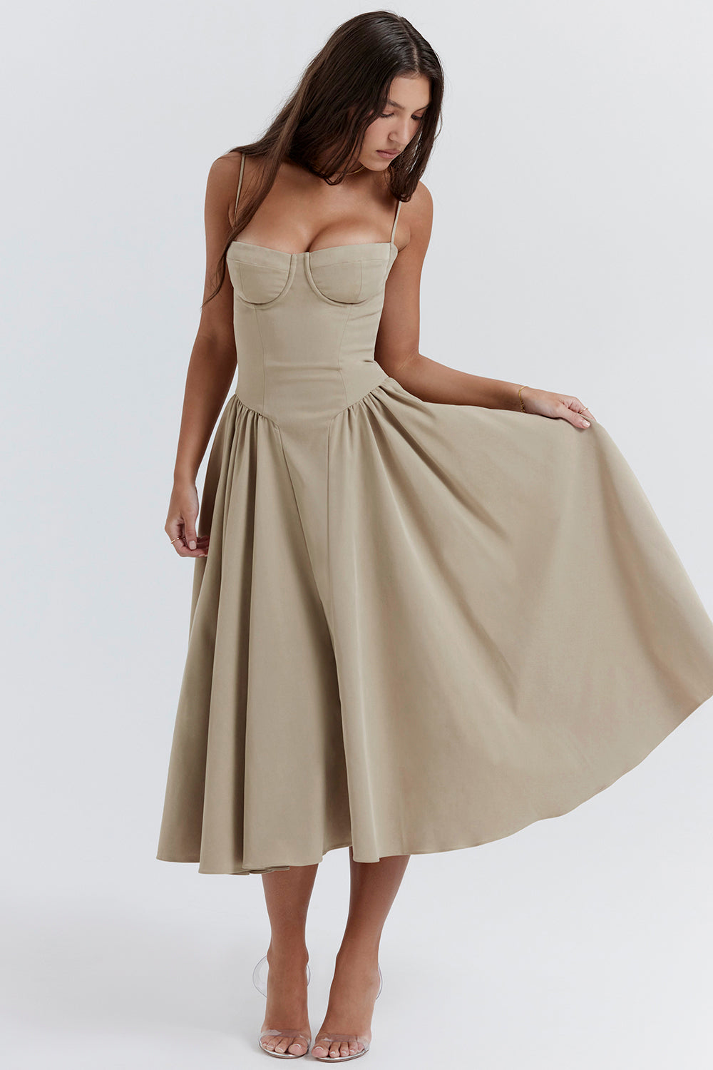 Strapless Corset Dress with Fitted Bodice | Ideal for Spring and Summer