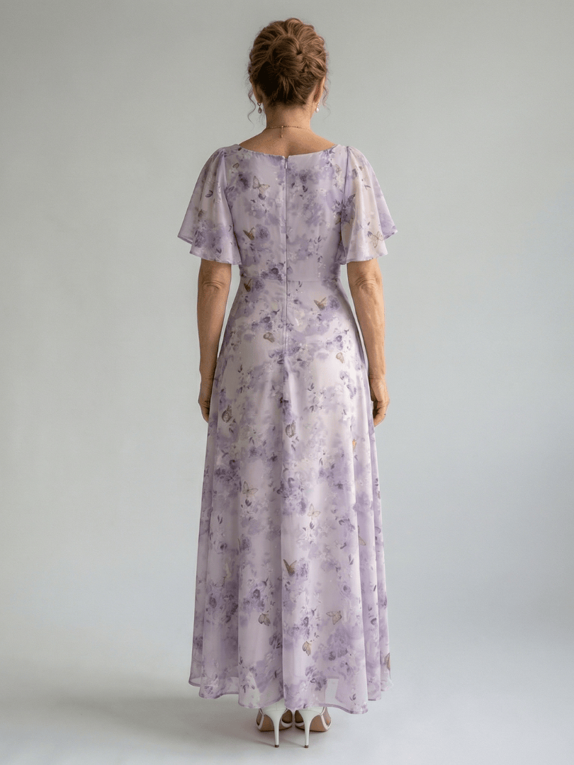 Vaelis™  |  Flutter Sleeve Midi Dress