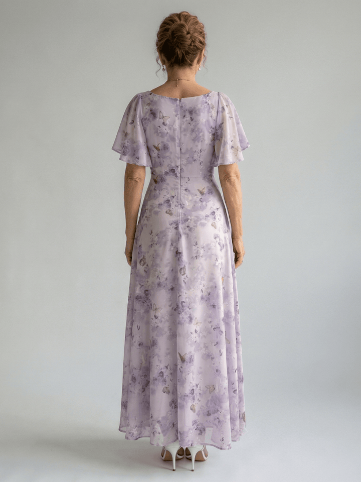 Vaelis™  |  Flutter Sleeve Midi Dress
