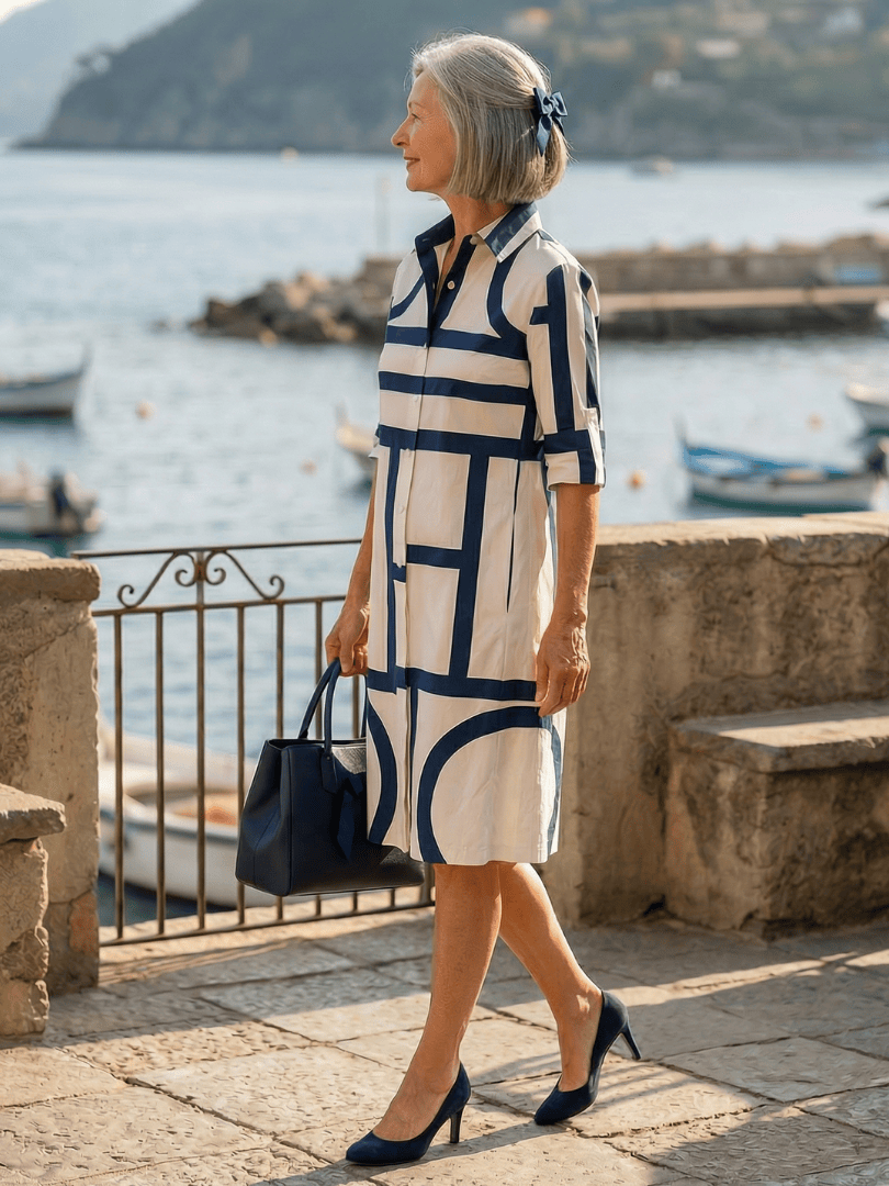 Emma & Rose Cape Town Elspeth Harbor Walk Dress, lightweight floral dress with flowy fabric and elegant design.